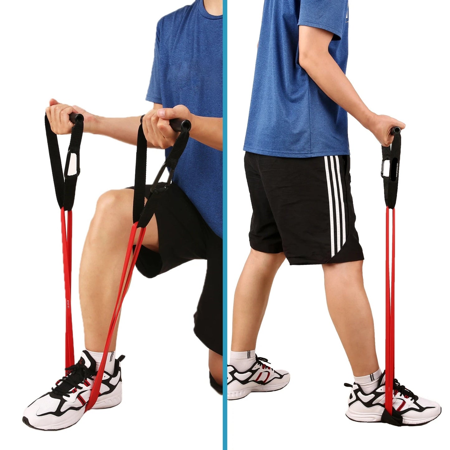 TOTALBODY RESISTANCE BANDS SET – 5 LEVELS WITH HANDLES & DOOR ANCHOR