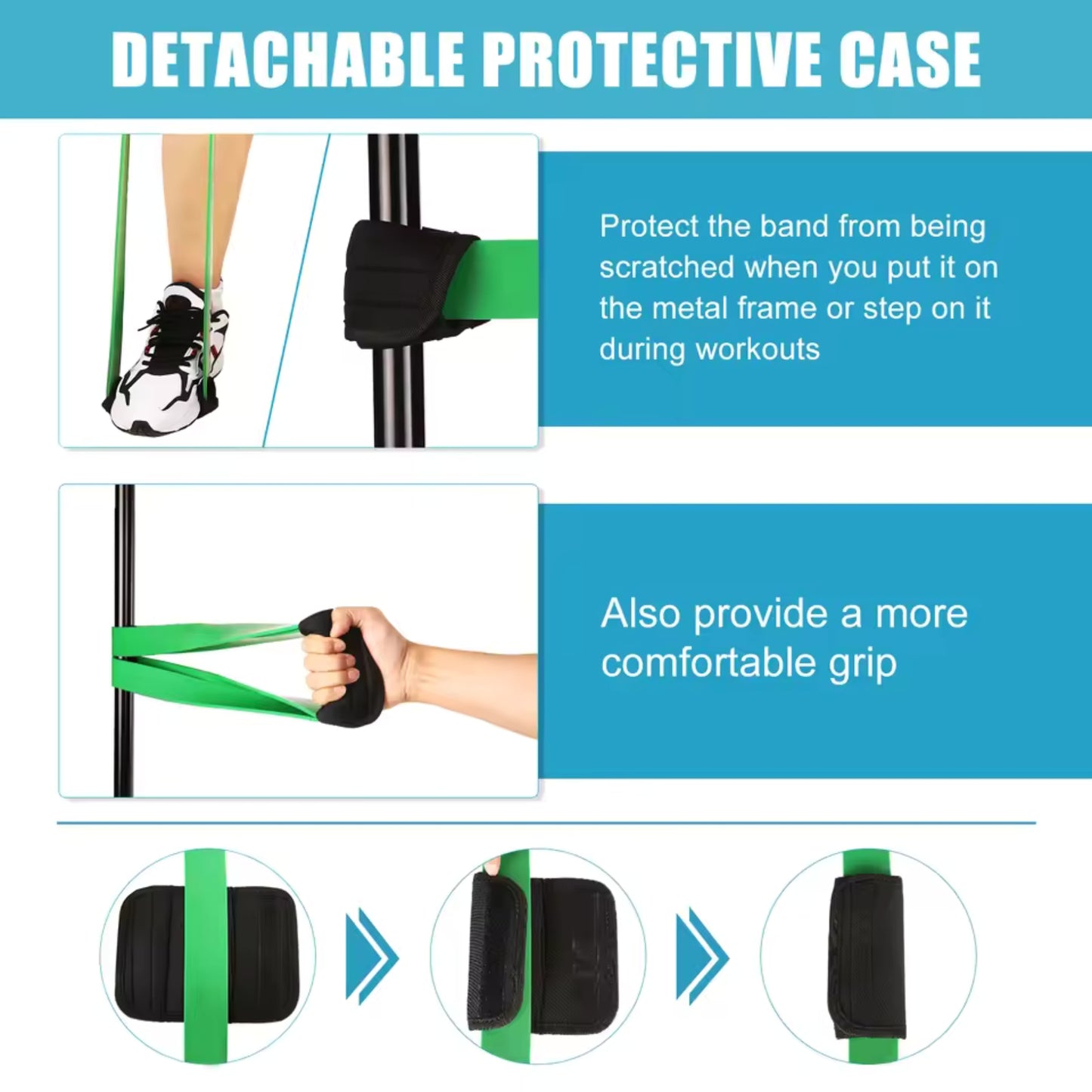 TOTALBODY RESISTANCE BANDS SET – 5 LEVELS WITH HANDLES & DOOR ANCHOR