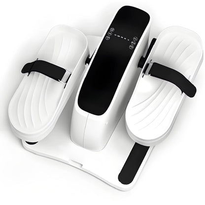 Electric foot pedal exerciser for seniors with LCD display designed for gentle leg movement and circulation at home