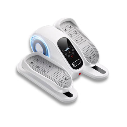 White electronic device with digital display on a white background