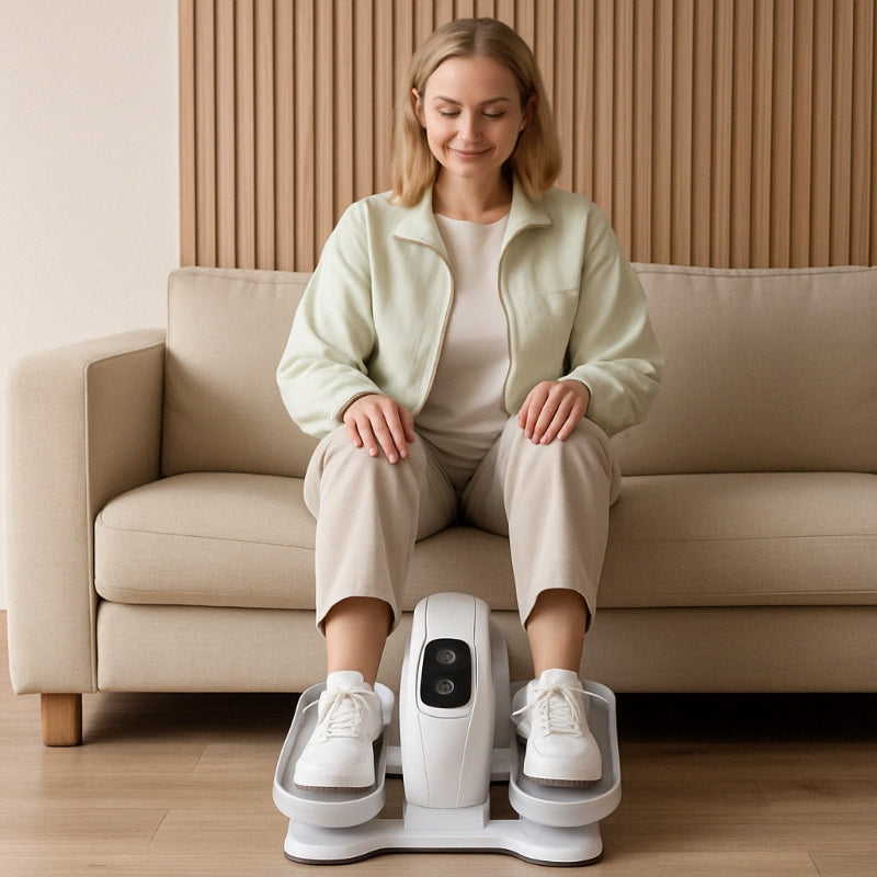 woman with mini elliptical