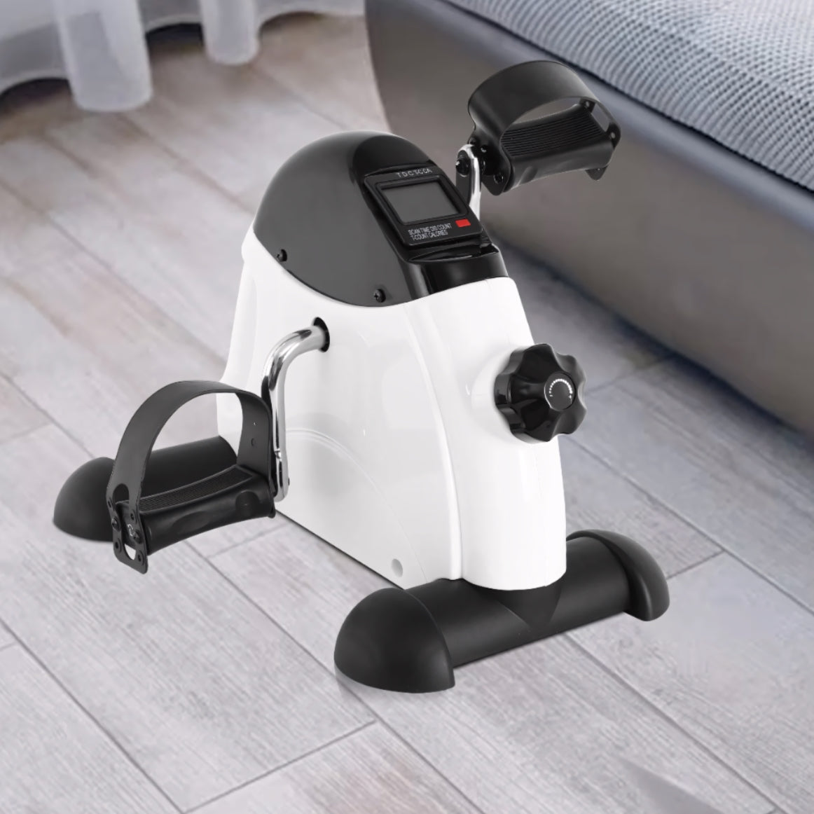 Mini exerciser next to bed