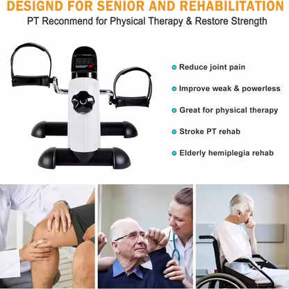 Mini exercise bike for senior rehabilitation, stroke recovery, joint pain, and physical therapy